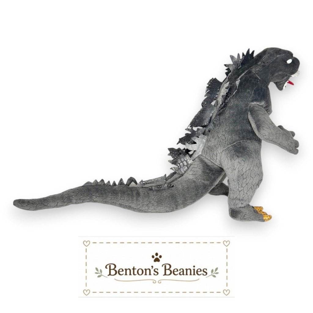 Godzilla Rare White Eyes Ty Classic | Fearsome Kaiju Legend | Mint Heart Tag