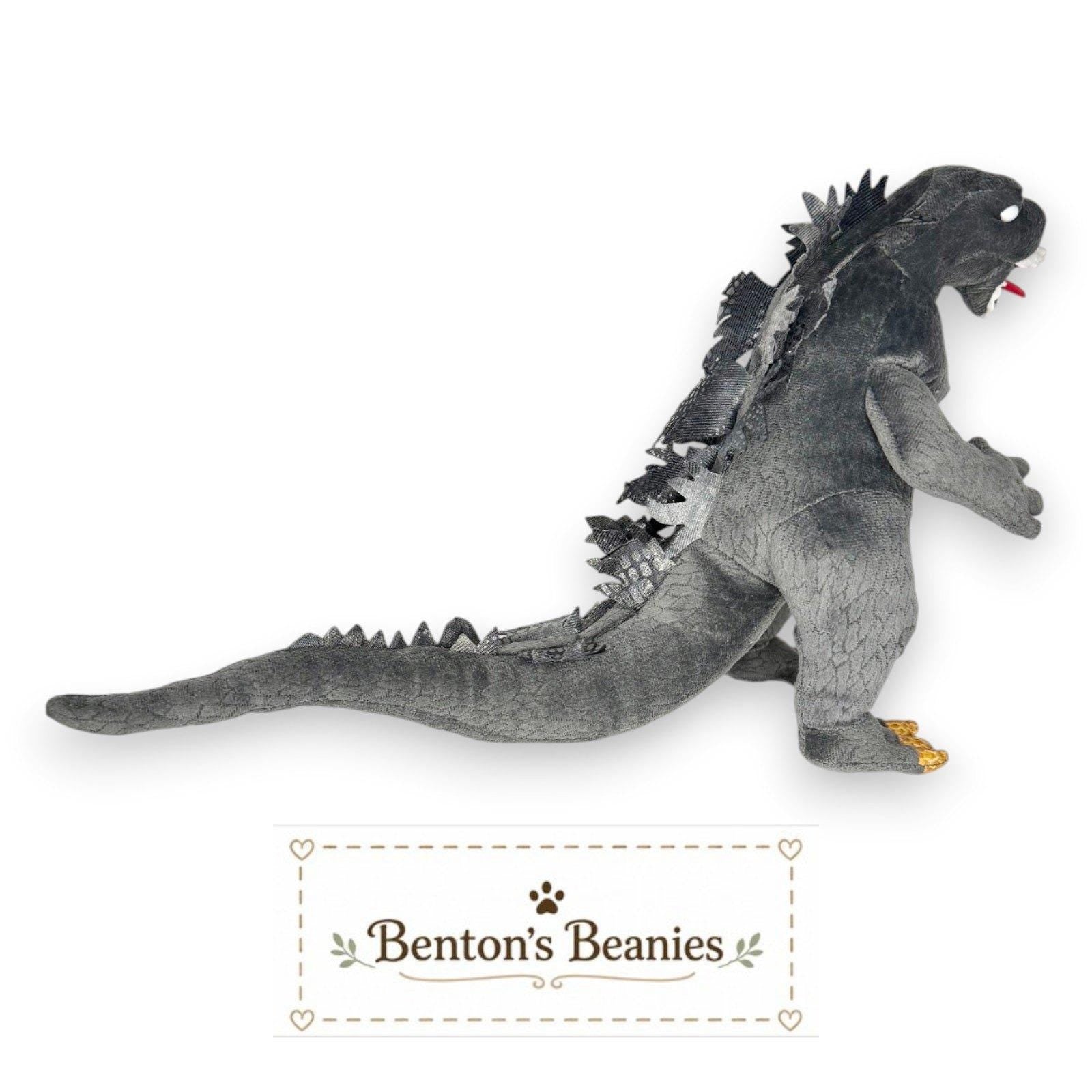 Godzilla Rare White Eyes Ty Classic | Fearsome Kaiju Legend | Mint Heart Tag