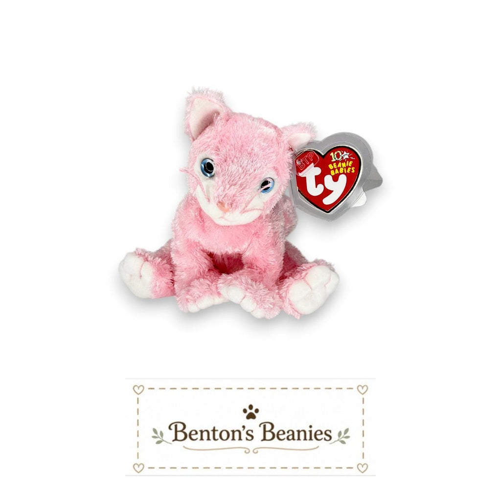 Carnation the Cat Ty Beanie Baby | Pretty in Pink | Mint Heart Tag