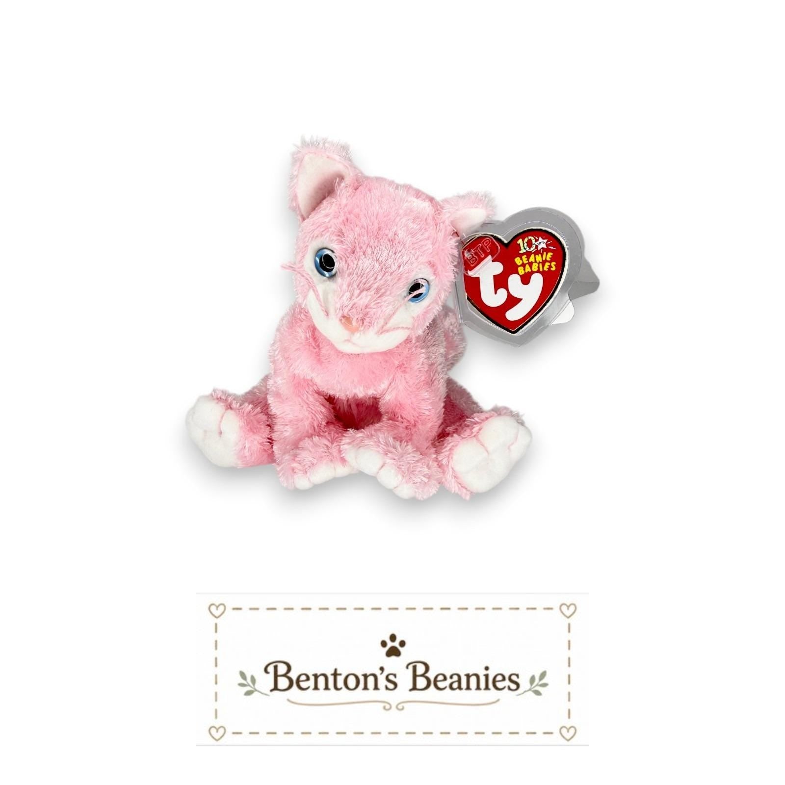 Carnation the Cat Ty Beanie Baby | Pretty in Pink | Mint Heart Tag