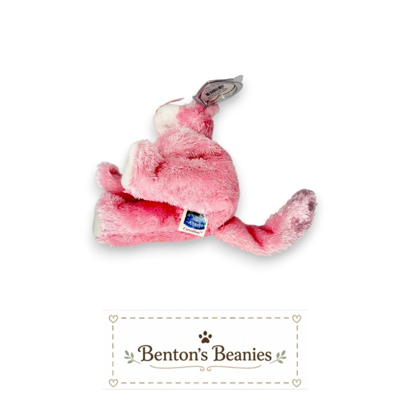 Carnation the Cat Ty Beanie Baby | Pretty in Pink | Mint Heart Tag