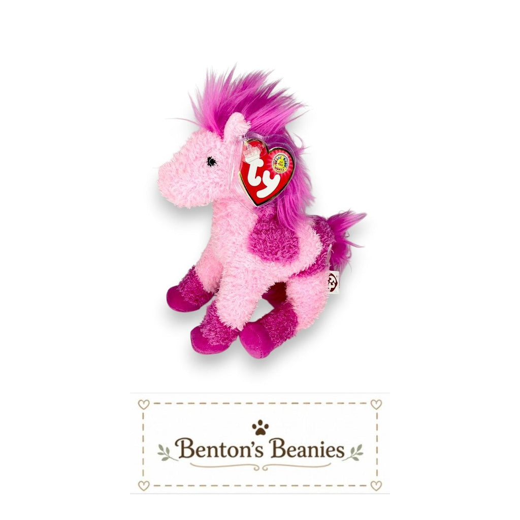Canters the Horse Ty Beanie Baby | Pink Pony Prancer | Mint Heart Tag