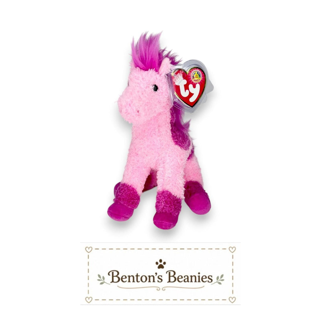Canters the Horse Ty Beanie Baby | Pink Pony Prancer | Mint Heart Tag