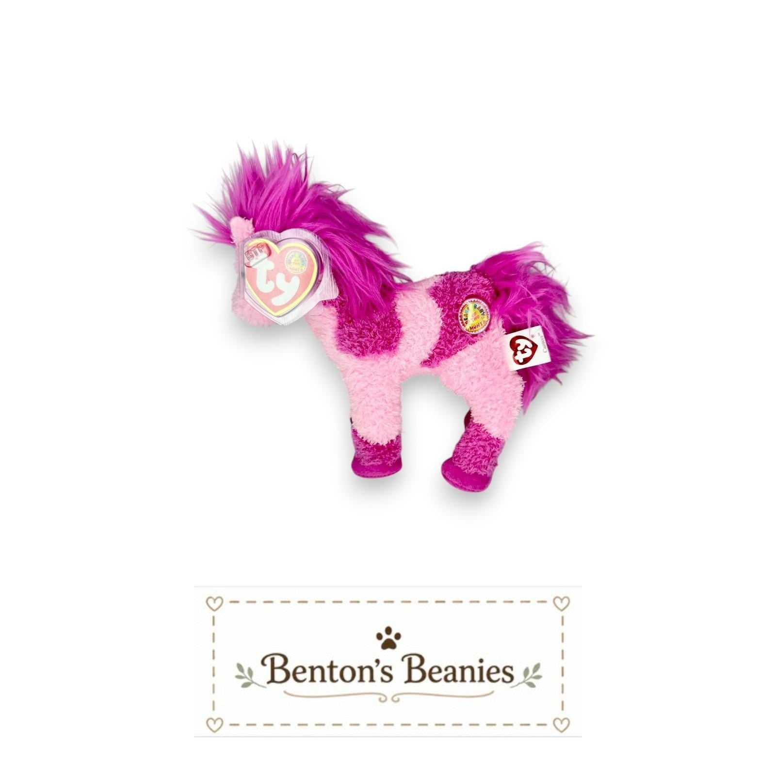 Canters the Horse Ty Beanie Baby | Pink Pony Prancer | Mint Heart Tag