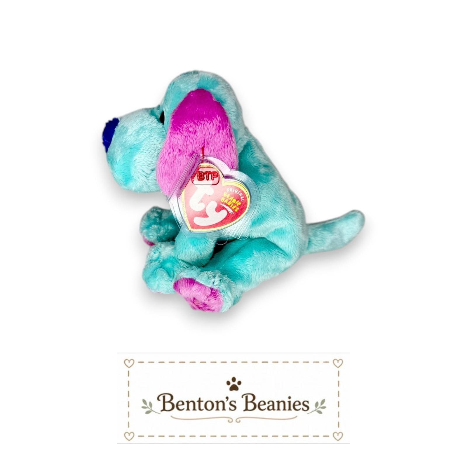 Kookie the Dog Ty Beanie Baby | Cotton Candy Pup | Mint Heart Tag