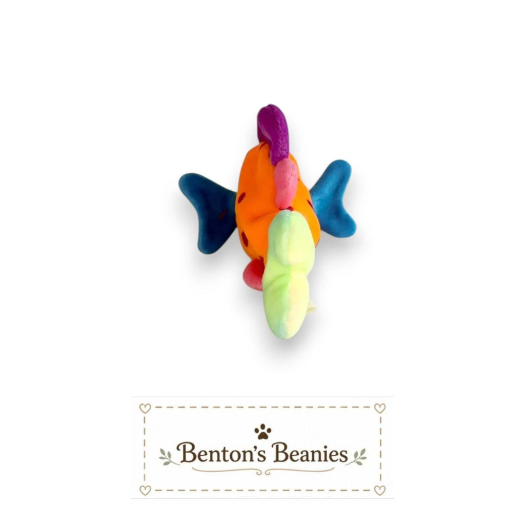 Lips the Fish Ty Beanie Baby | Neon Reef Drifter | Mint Heart Tag