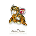 India the Tiger Ty Beanie Baby | Striped Safari Star | Mint Heart Tag