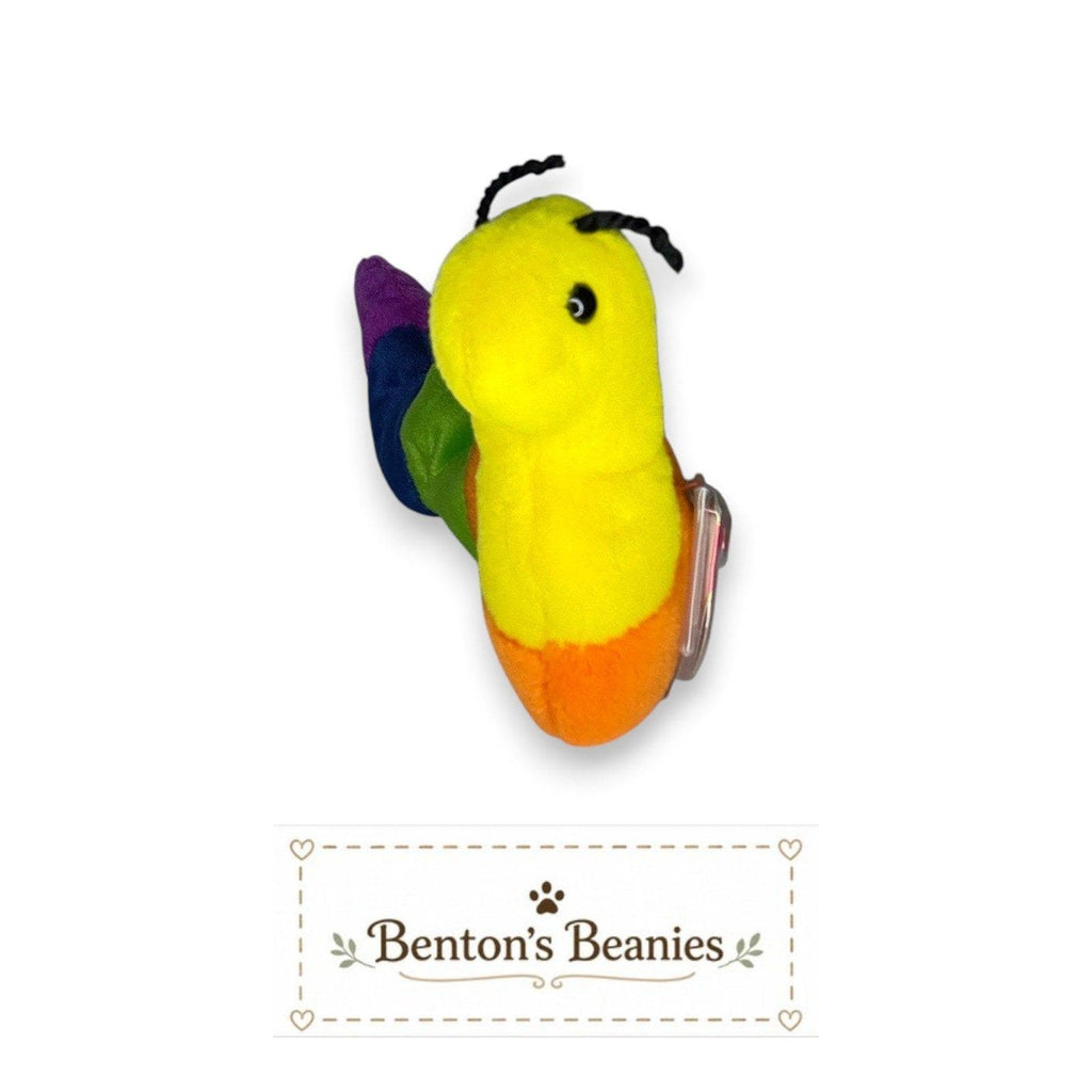 Inch the Worm Ty Beanie Baby | Rainbow Wiggles | Mint Heart Tag
