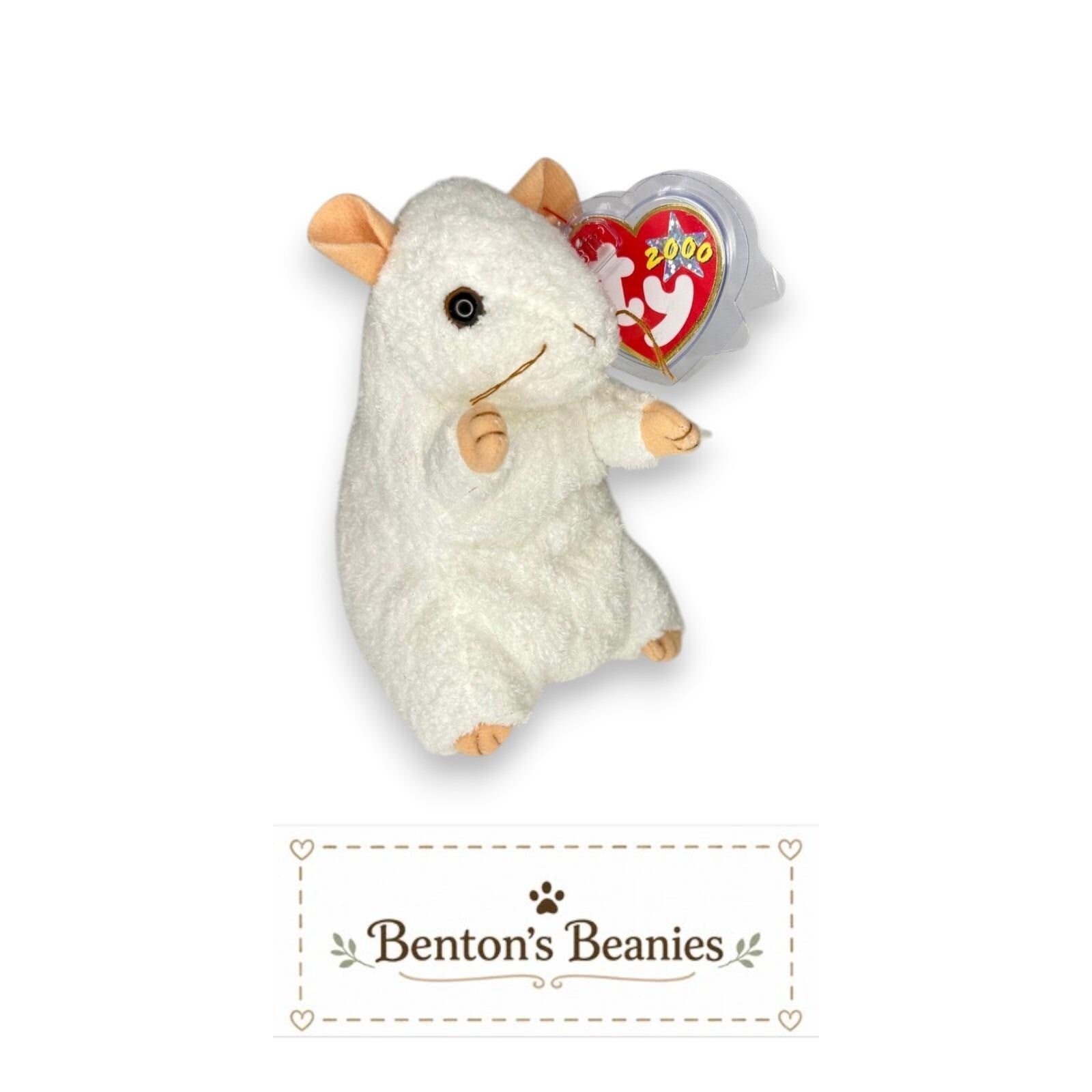 Cheezer the Mouse Ty Beanie Baby | Tiny Snack Seeker | Mint Heart Tag