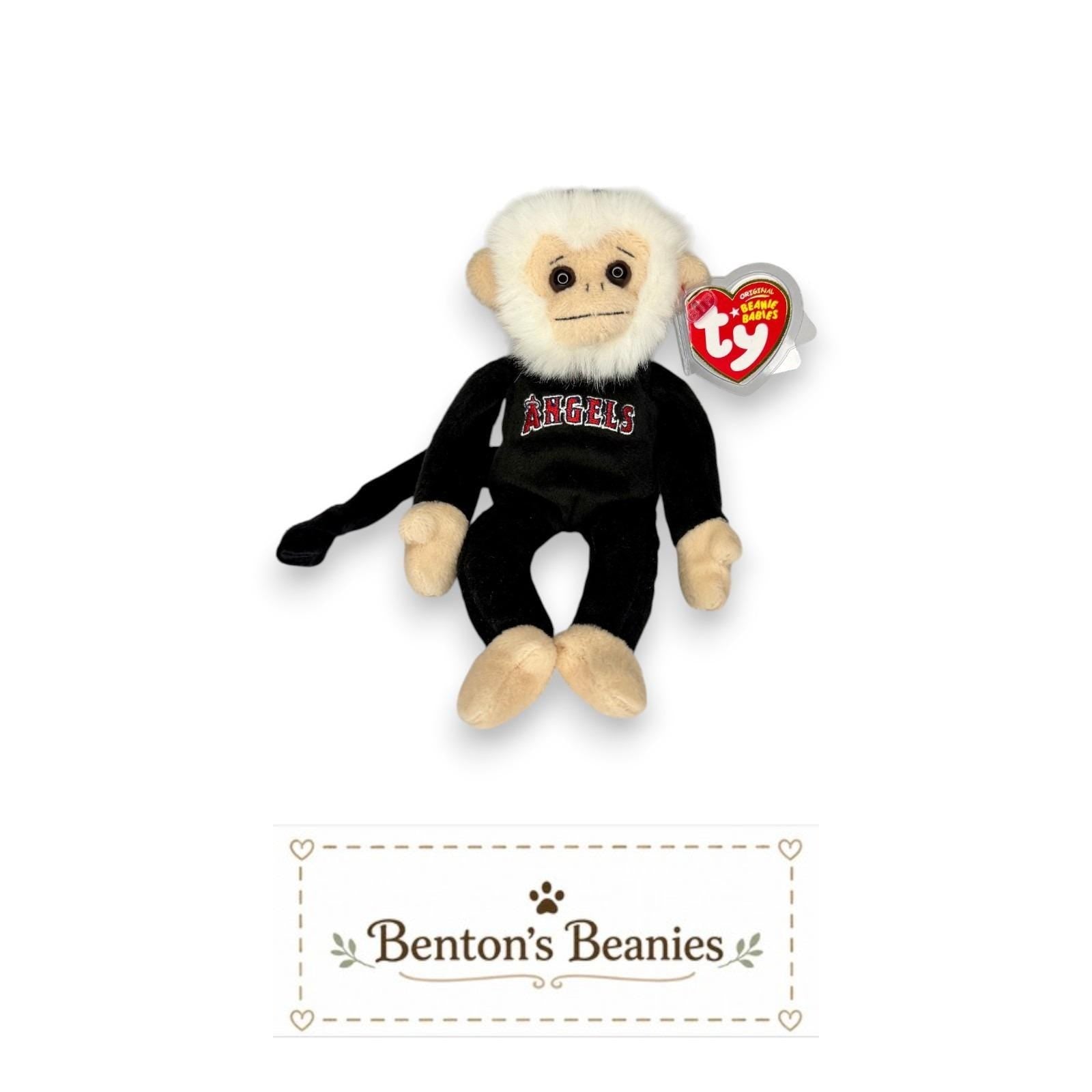 Rally Monkey Ty Beanie Baby | Angels Baseball Fan | Mint Heart Tag