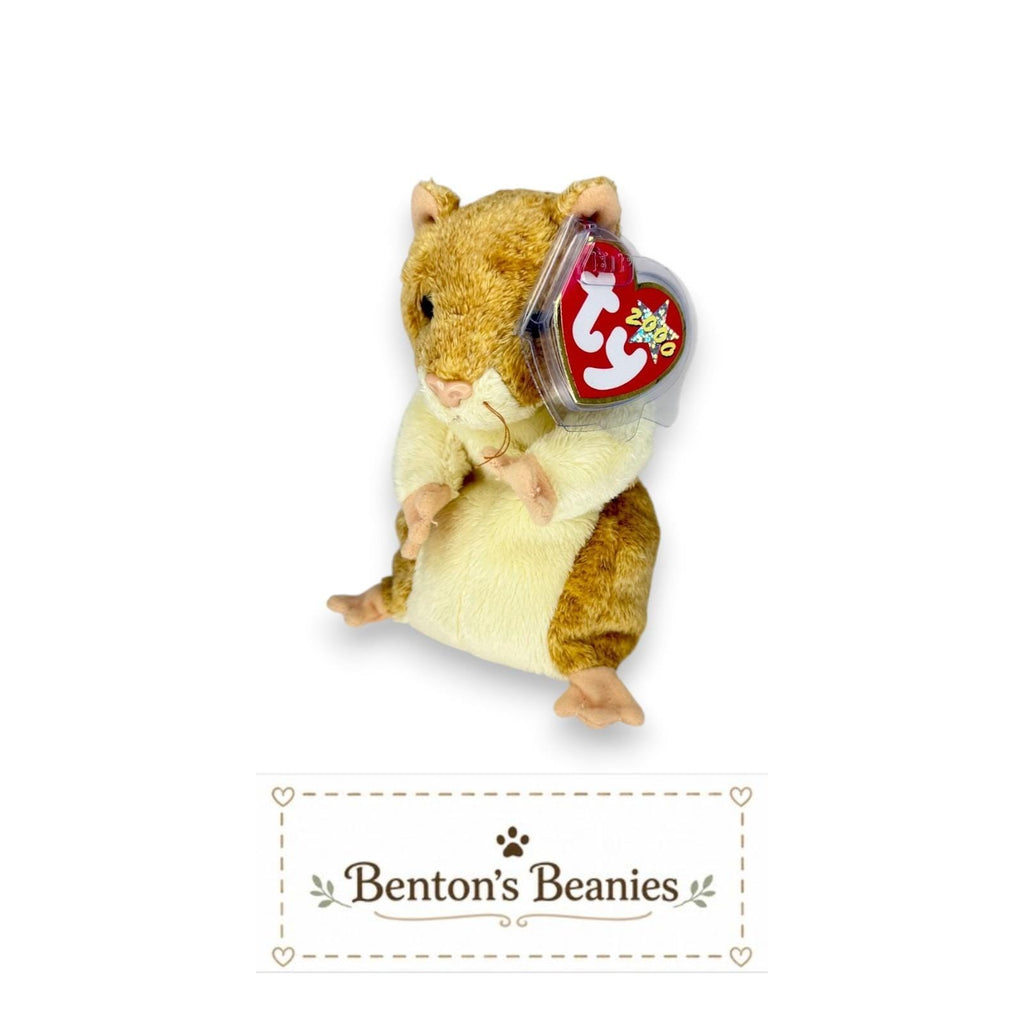 Pellet the Hamster Ty Beanie Baby | Pocket-Sized Pal | Mint Heart Tag