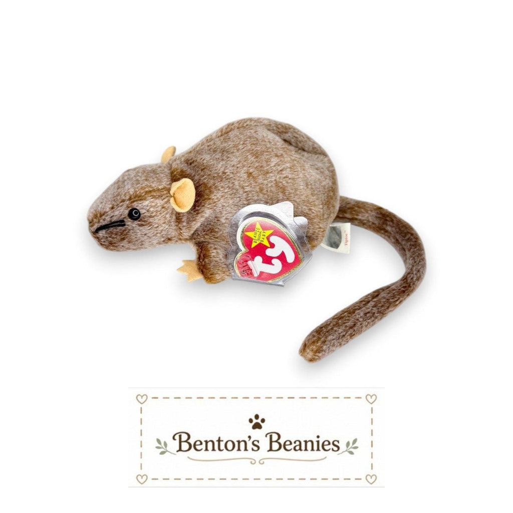 Tiptoe the Mouse Ty Beanie Baby | Tiny Trailblazer | Mint Heart Tag