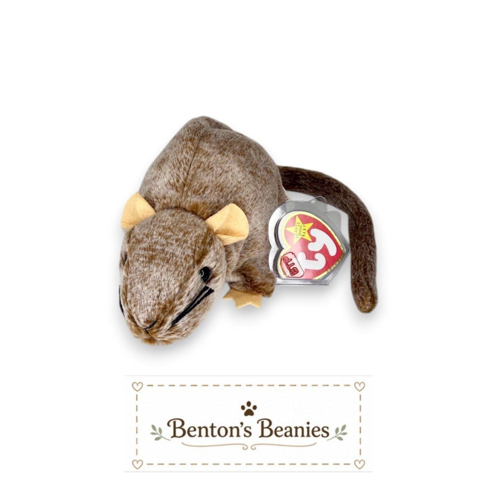 Tiptoe the Mouse Ty Beanie Baby | Tiny Trailblazer | Mint Heart Tag