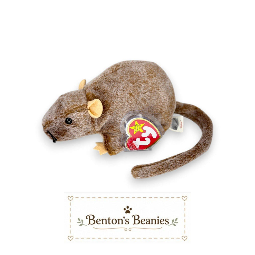 Tiptoe the Mouse Ty Beanie Baby | Tiny Trailblazer | Mint Heart Tag