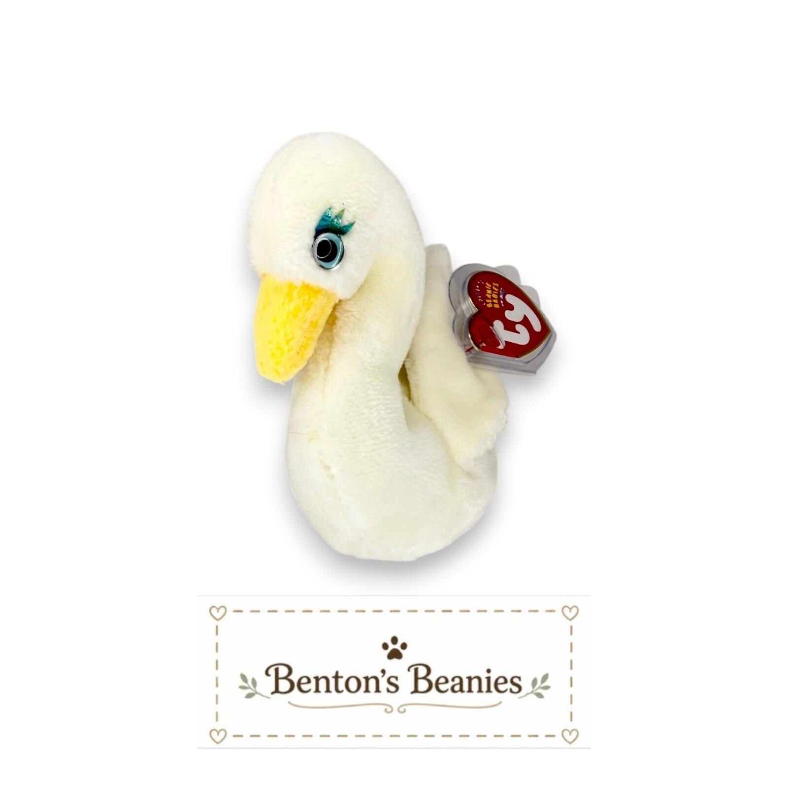 Goddess the Swan Ty Beanie Baby | Graceful Elegance | Mint Heart Tag