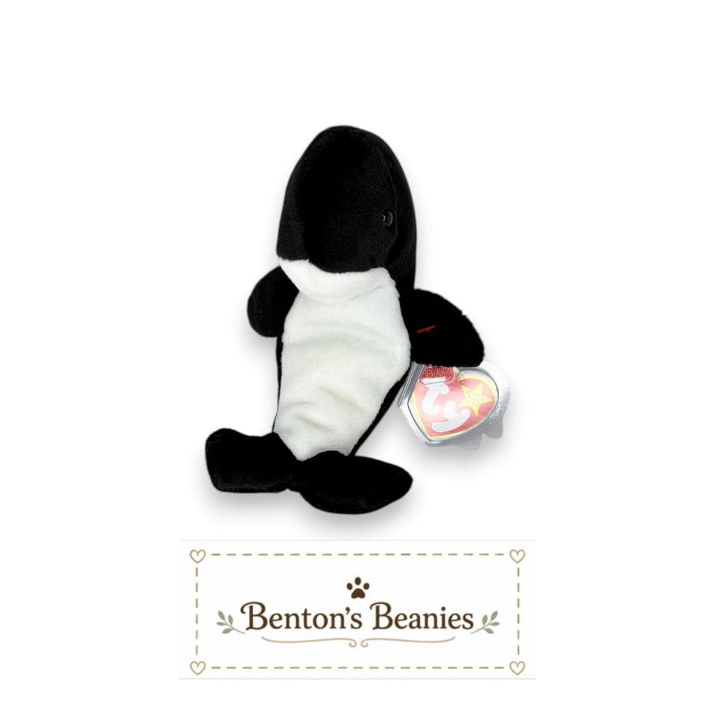 Waves the Whale Ty Beanie Baby | Gentle Sea Giant | Mint Heart Tag