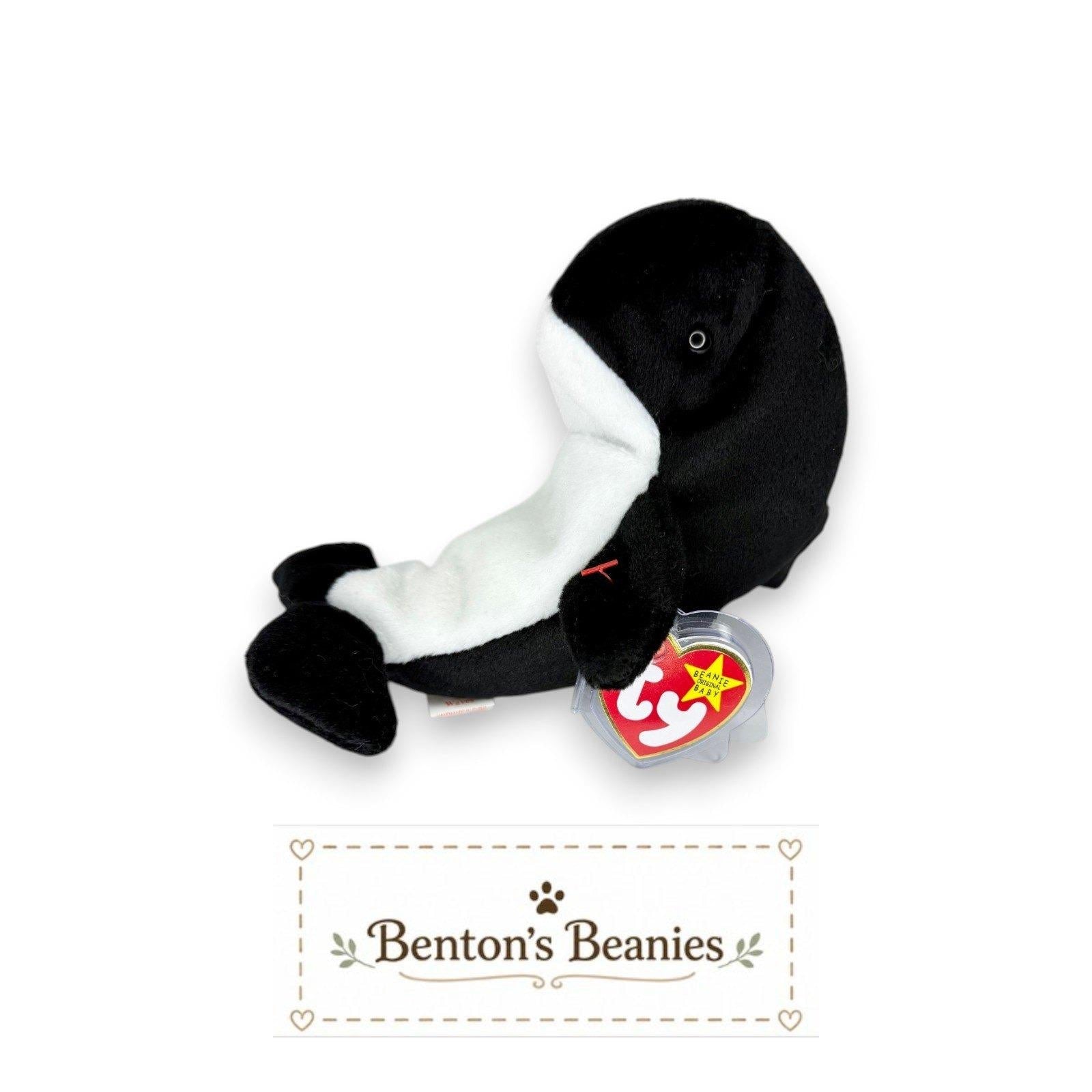 Waves the Whale Ty Beanie Baby | Gentle Sea Giant | Mint Heart Tag