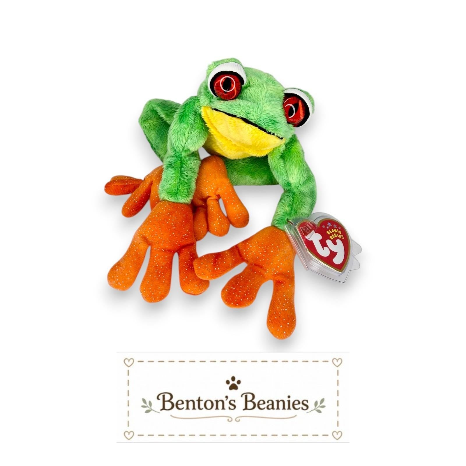 Panama the Frog Ty Beanie Baby | Pond Hopper | Mint Heart Tag