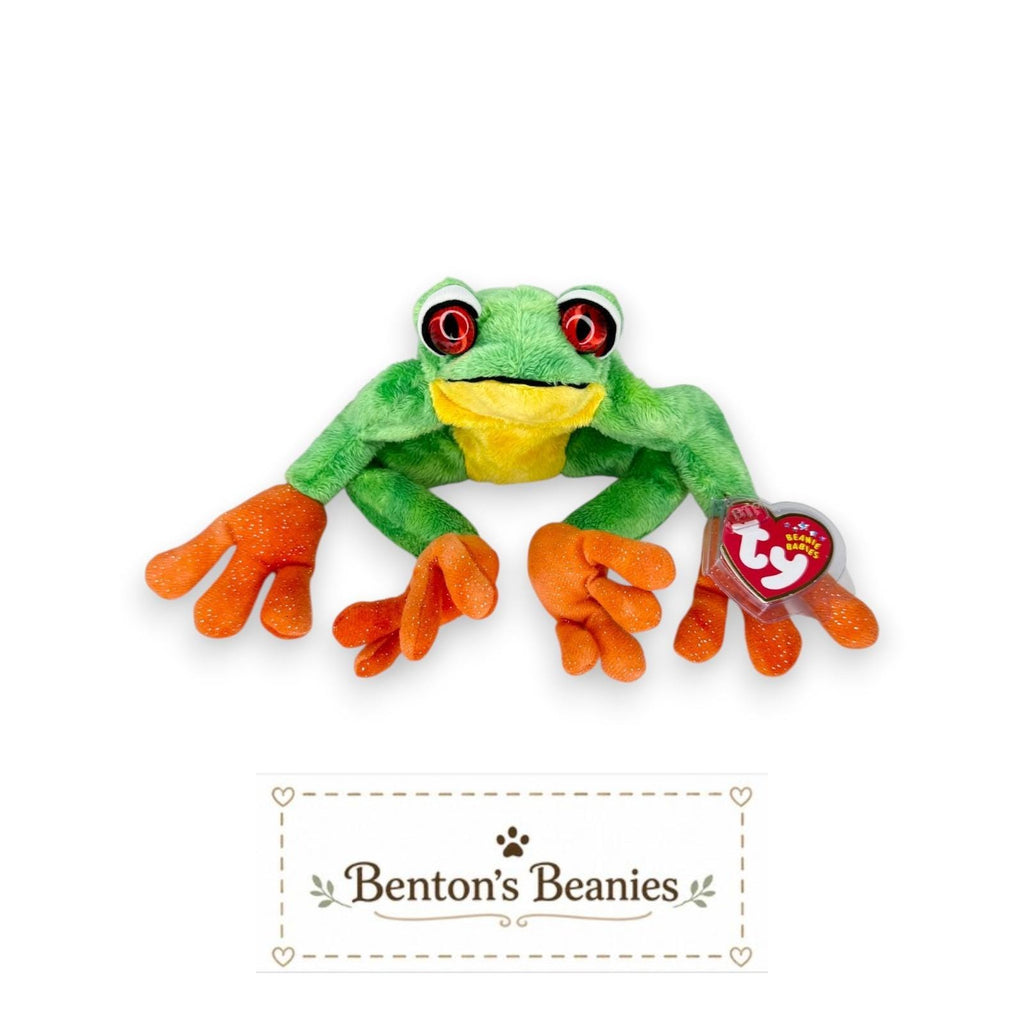 Panama the Frog Ty Beanie Baby | Pond Hopper | Mint Heart Tag