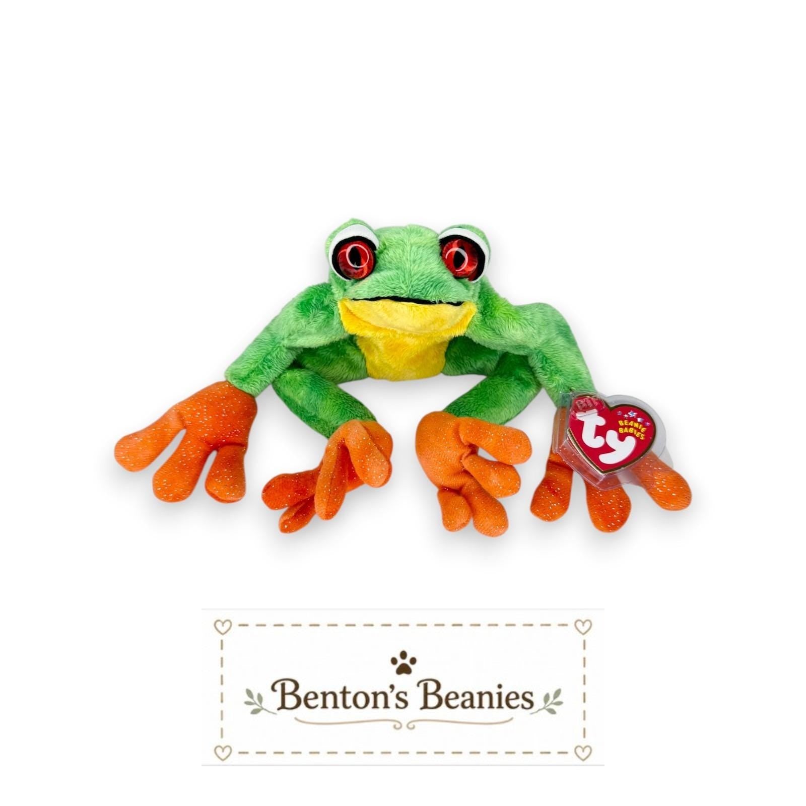 Panama the Frog Ty Beanie Baby | Pond Hopper | Mint Heart Tag
