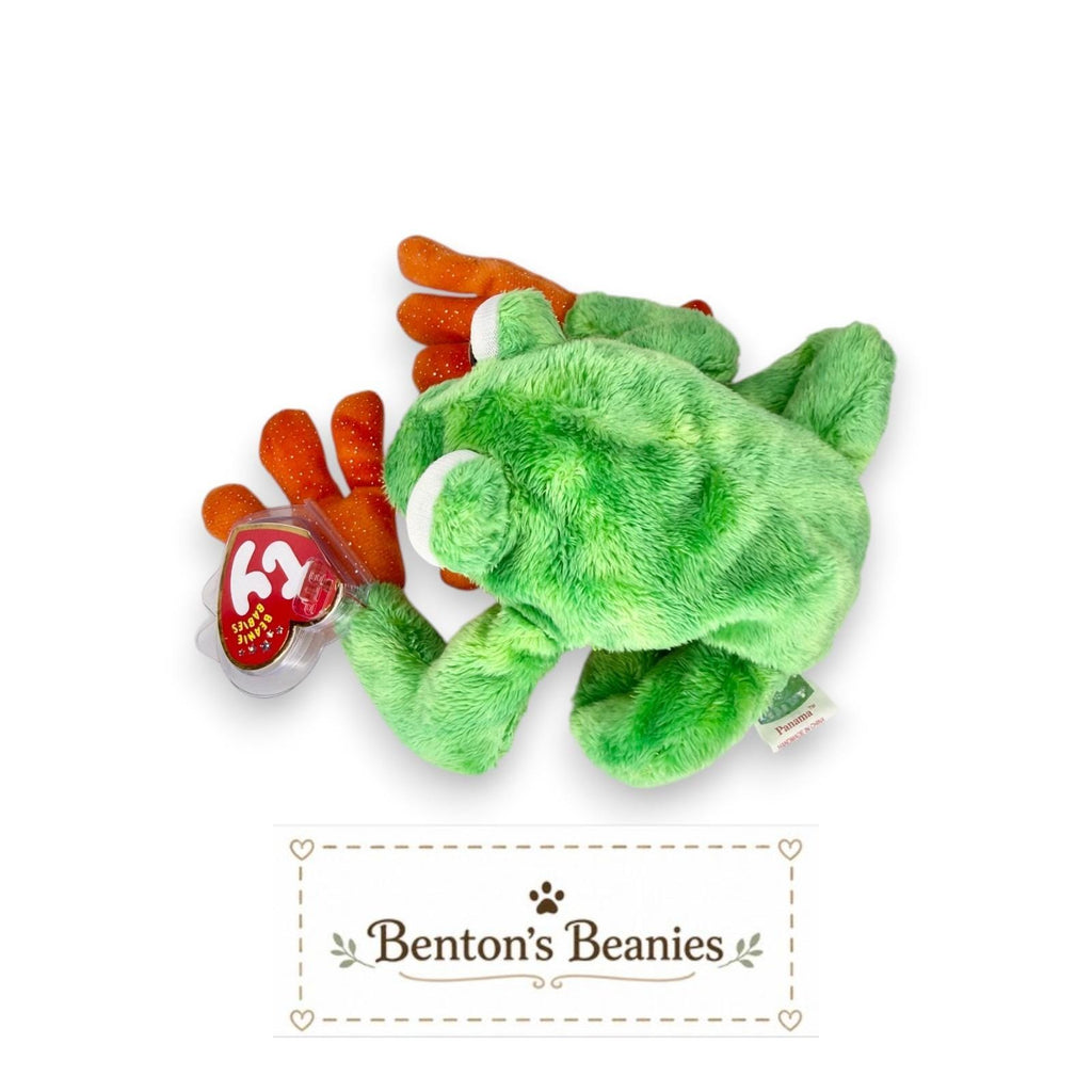 Panama the Frog Ty Beanie Baby | Pond Hopper | Mint Heart Tag