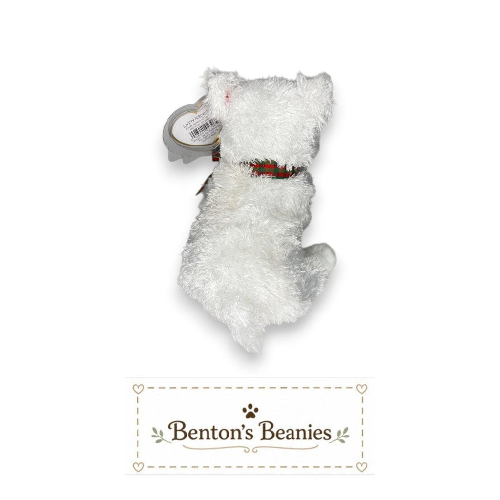 Kirby the Dog Ty Beanie Baby | Winter Westie Sweetheart | Mint Heart Tag