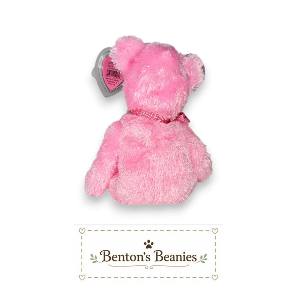 Dazzler the Bear Ty Pinkys Beanie | Rosy Ribbon Sweetheart | Mint Heart Tag