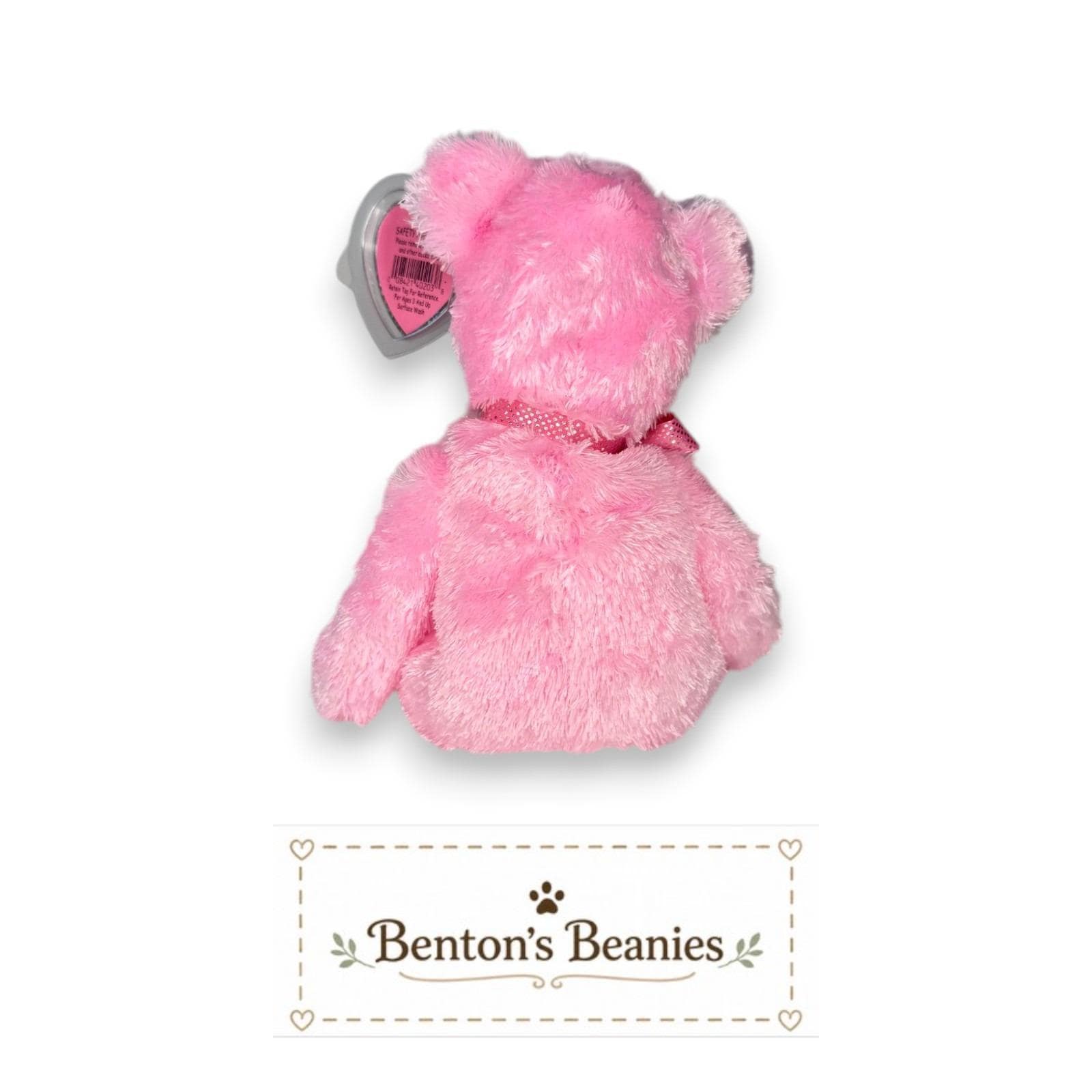 Dazzler the Bear Ty Pinkys Beanie | Rosy Ribbon Sweetheart | Mint Heart Tag