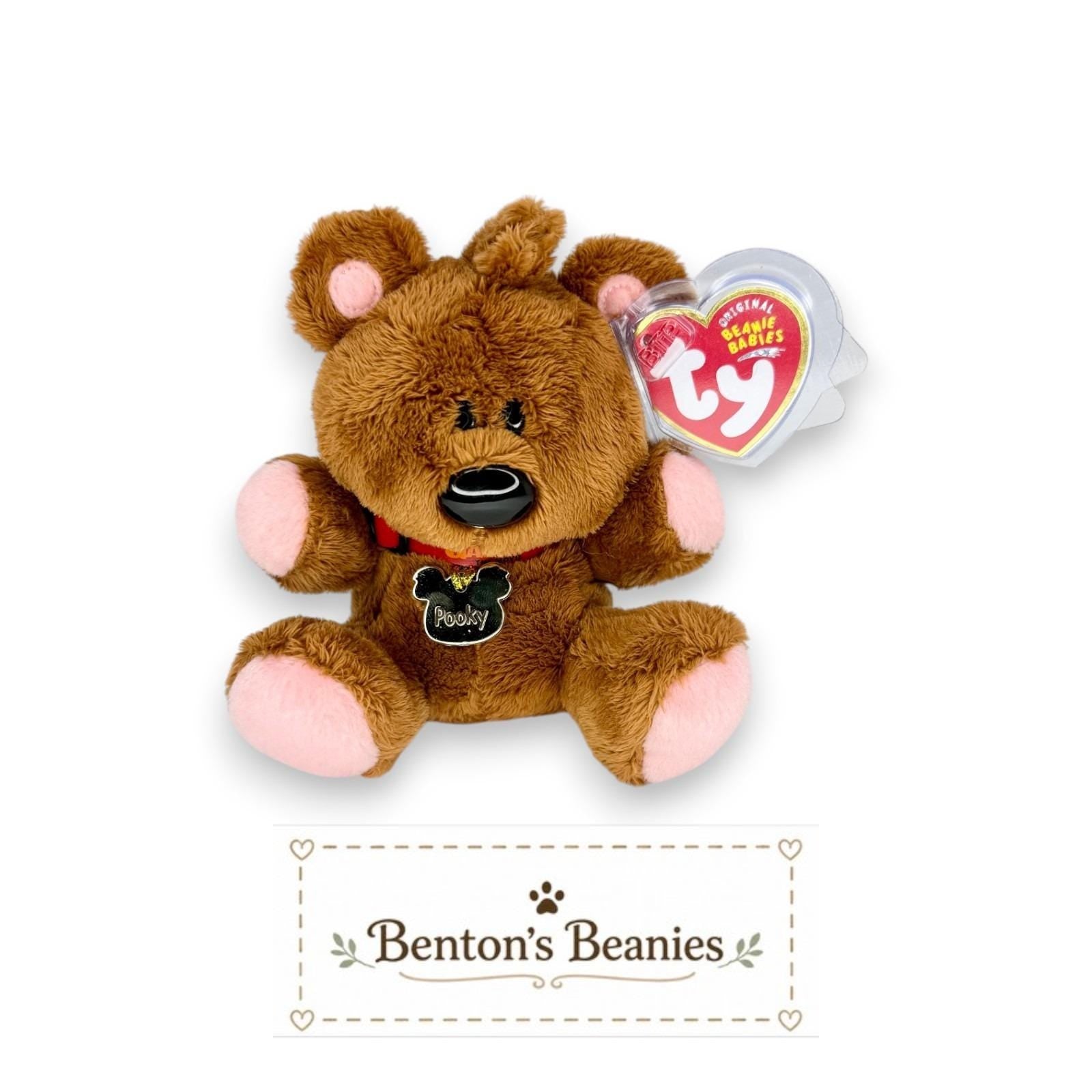 Pooky the Bear Ty Beanie Baby | Garfield's Beloved Teddy | Mint Heart Tag