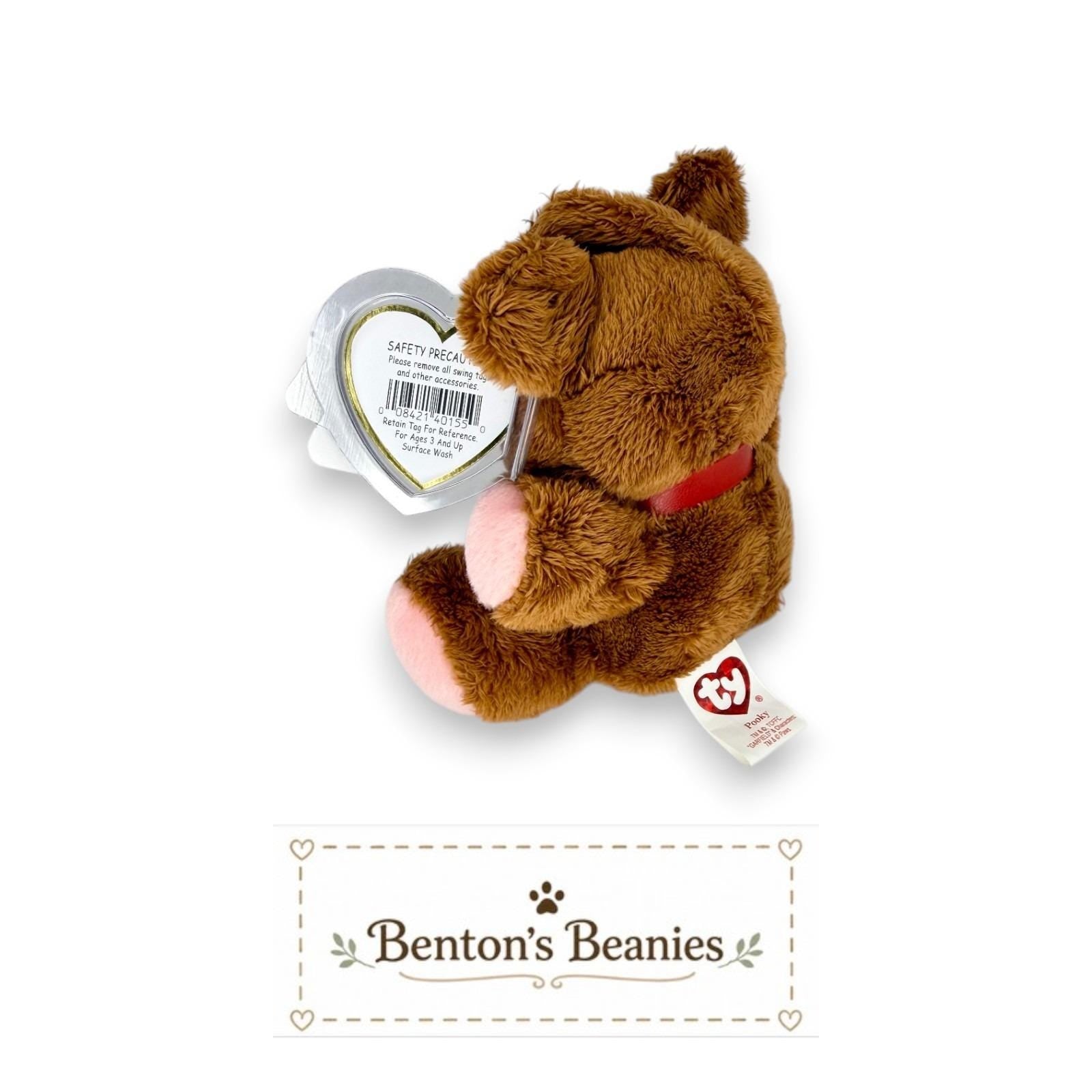 Pooky the Bear Ty Beanie Baby | Garfield's Beloved Teddy | Mint Heart Tag
