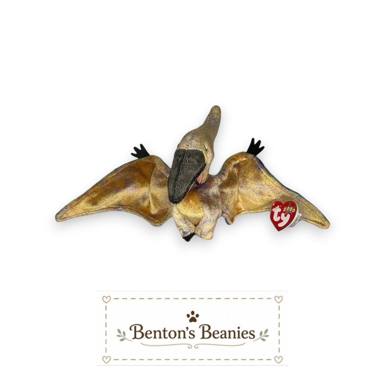 Swoop the Pterodactyl Ty Beanie Baby | Prehistoric Flyer | Mint Heart Tag