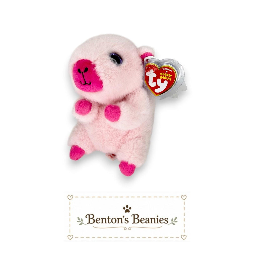 Petal the Capybara Ty Beanie Baby | Blushing Pink Pal | Mint Heart Tag