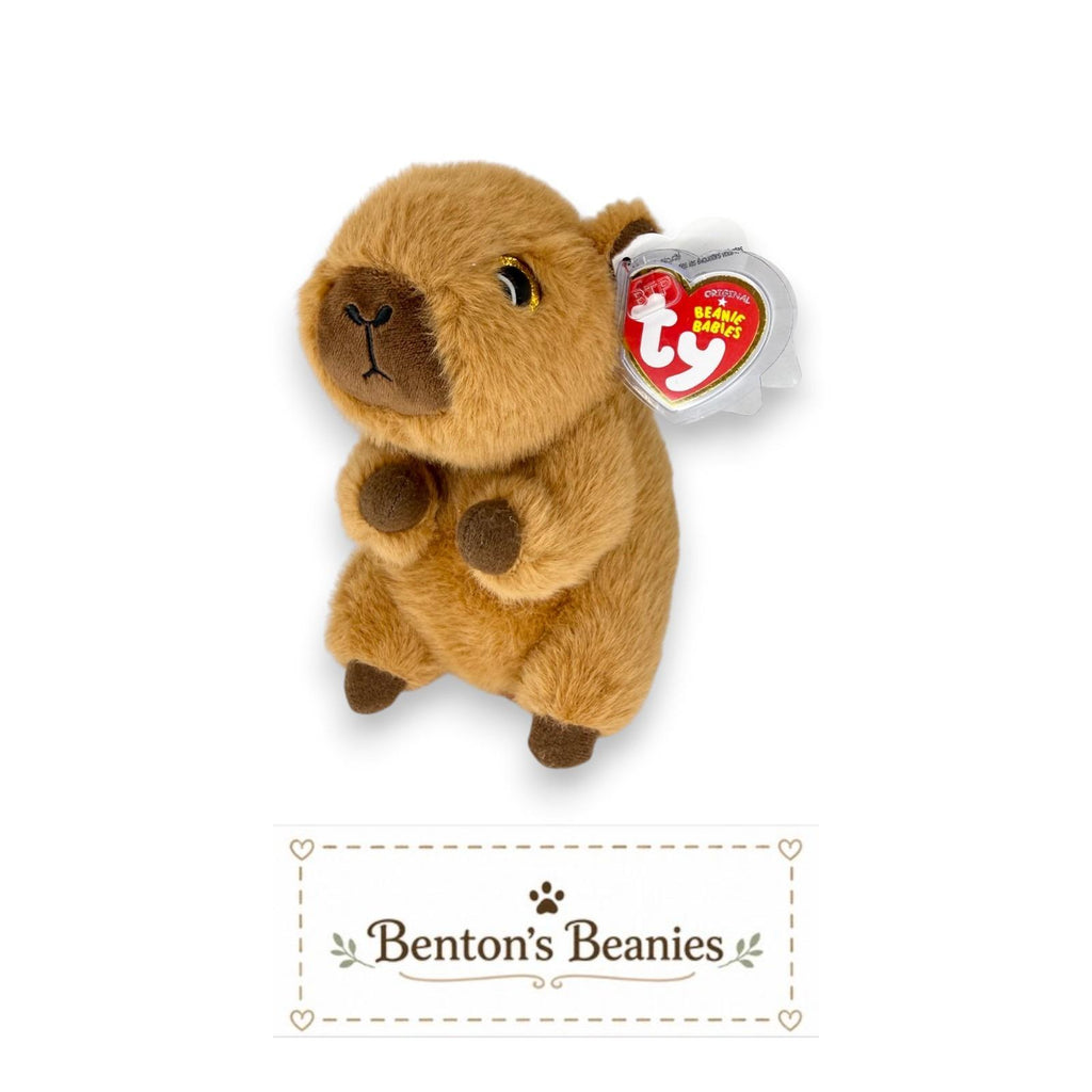 Mocha the Capybara Ty Beanie Baby | Cozy Cocoa Capypal | Mint Heart Tag