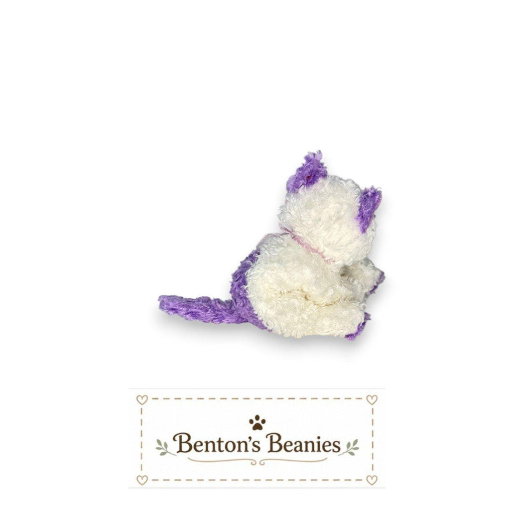 Violetta the Cat Ty Beanie Baby | Lavender Kitty Charm | Mint Heart Tag