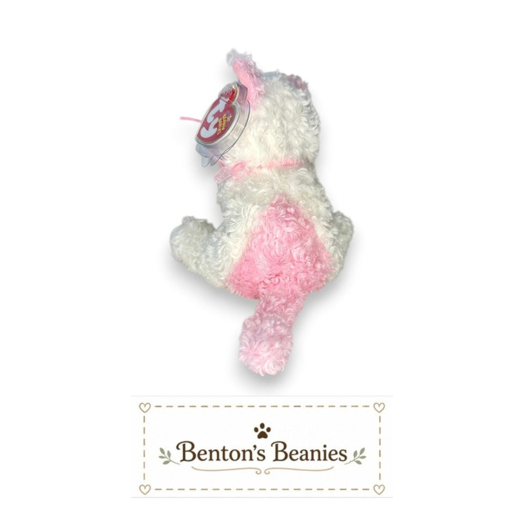 Pinkerton the Cat Ty Beanie Baby | Blushing Kitty Pal | Mint Heart Tag
