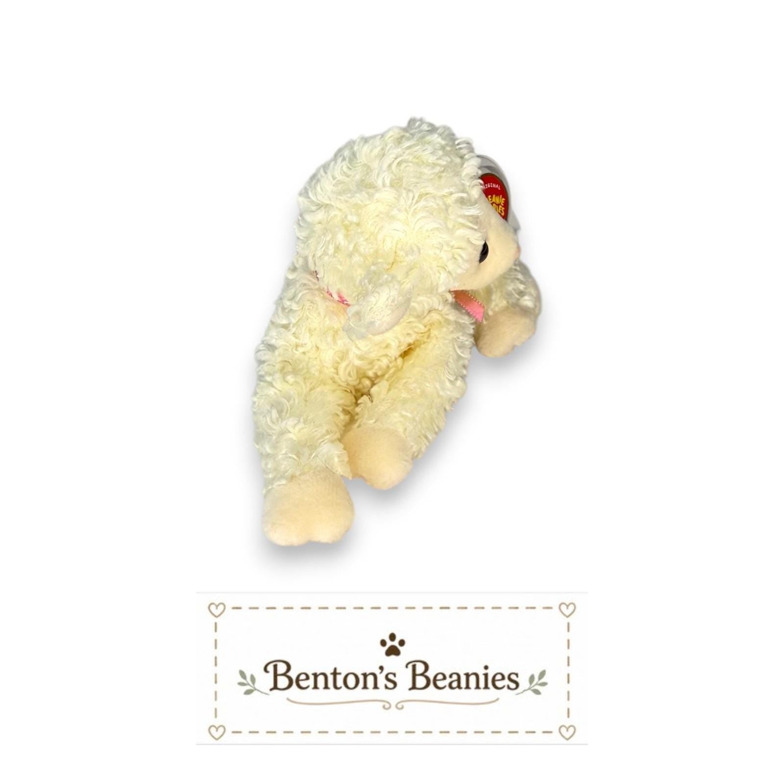 Tender the Sheep Ty Beanie Baby | Gentle Meadow Friend | Mint Heart Tag