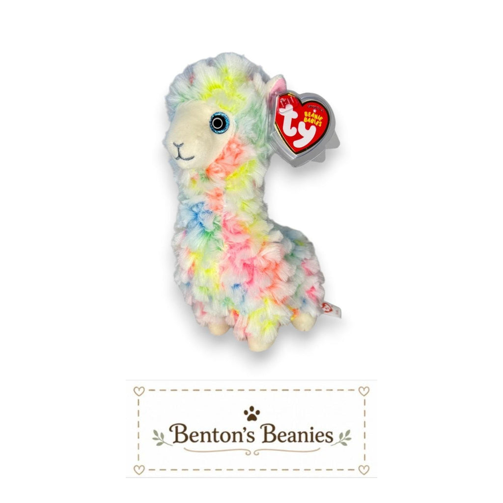 Lola the Llama Ty Beanie Baby | Pastel Parade Pal | Mint Heart Tag