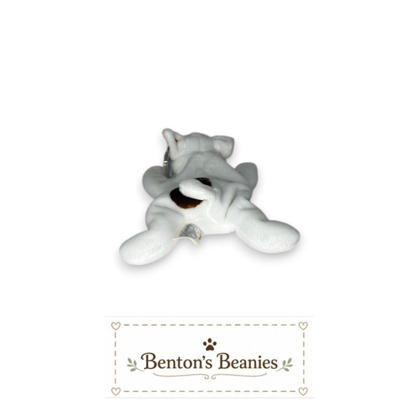 Butch the Bull Terrier Ty Beanie Baby | Spotted Pup Pal | Mint Heart Tag