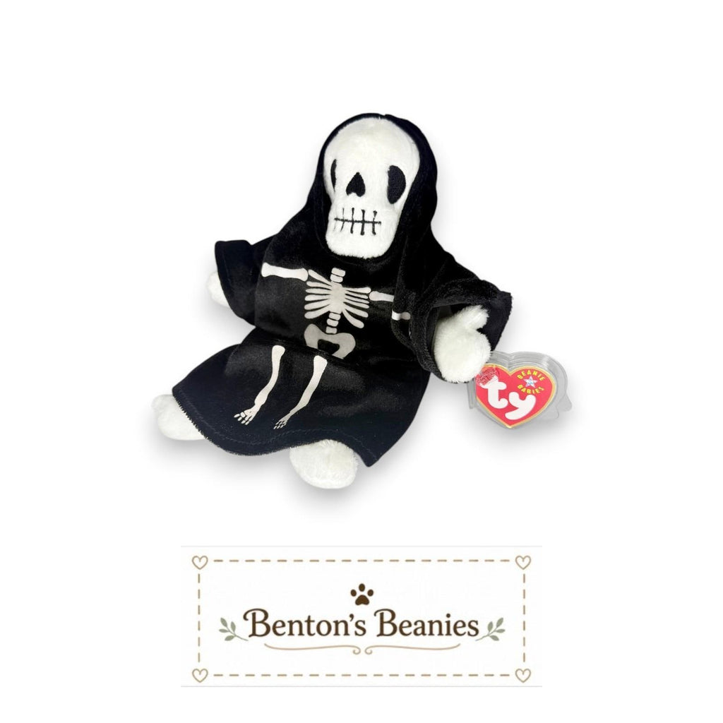 Creepers the Skeleton Ty Beanie Baby | Grim Skeleton | Mint Heart Tag