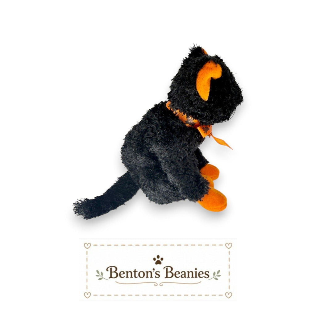 Fraidy the Cat Ty Beanie Baby | Halloween Kitty | Mint Heart Tag
