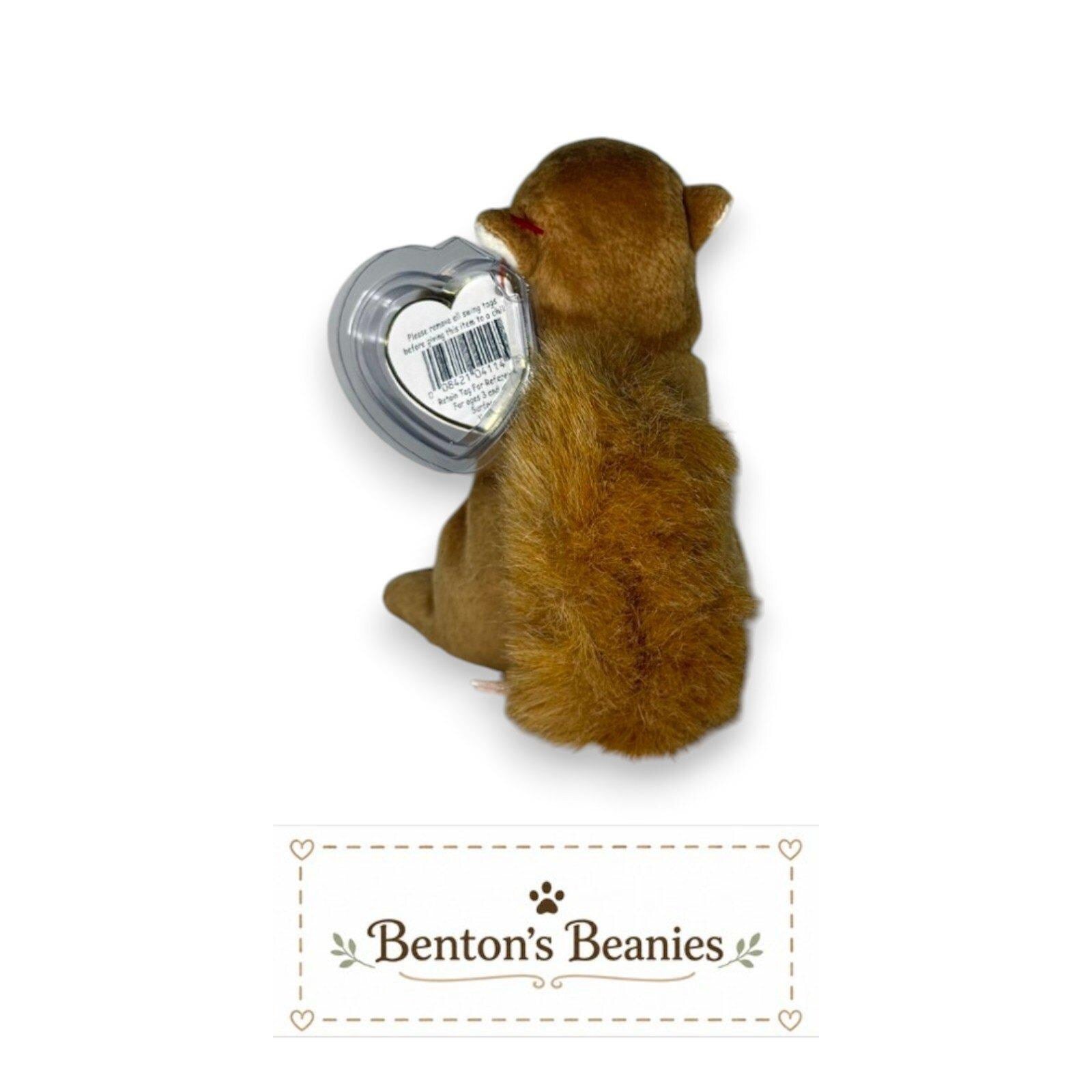 Nuts the Squirrel Ty Beanie Baby | Bushy-Tailed Buddy | Mint Heart Tag