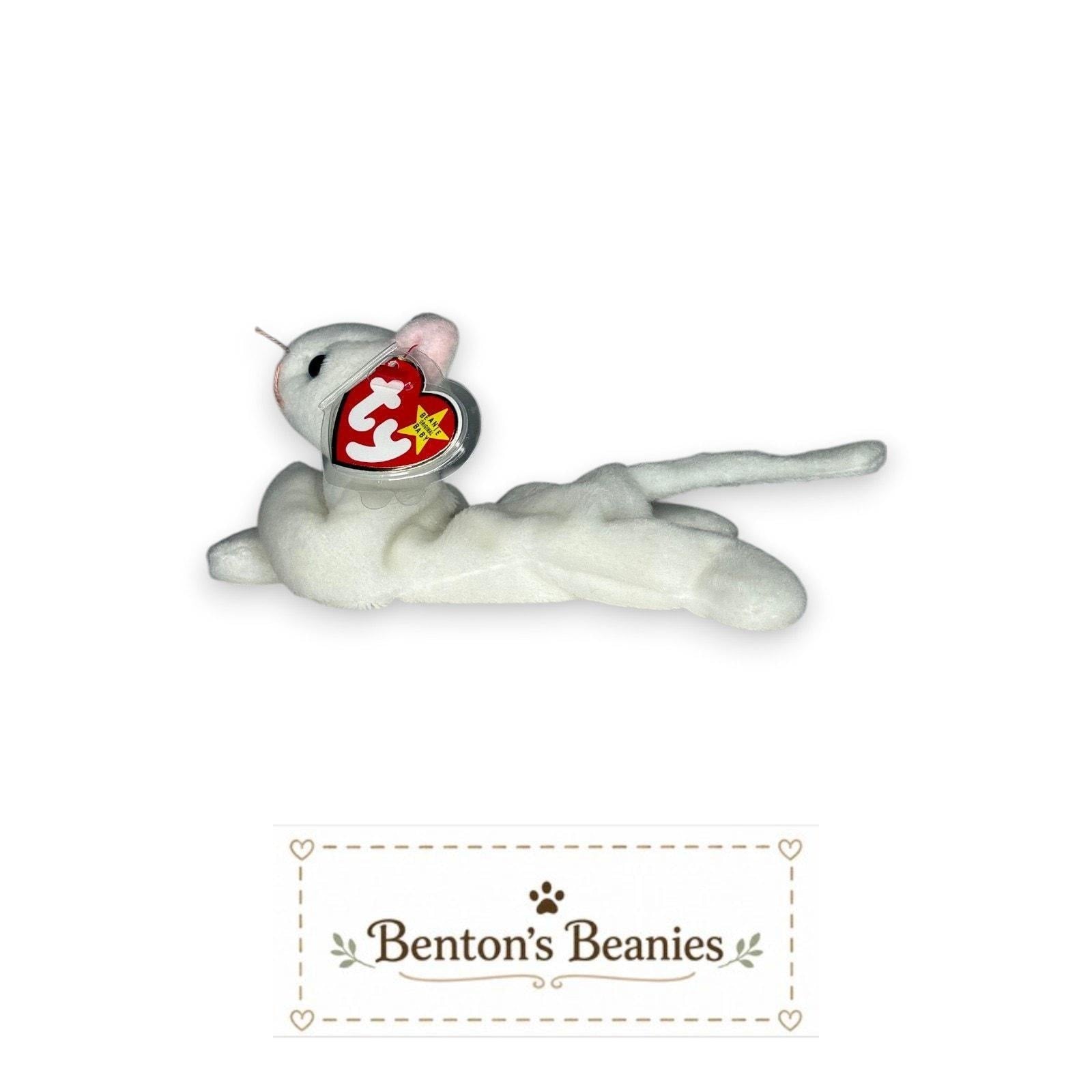 Flip the Cat Ty Beanie Baby | Snowy Little Sweetheart | Mint Heart Tag