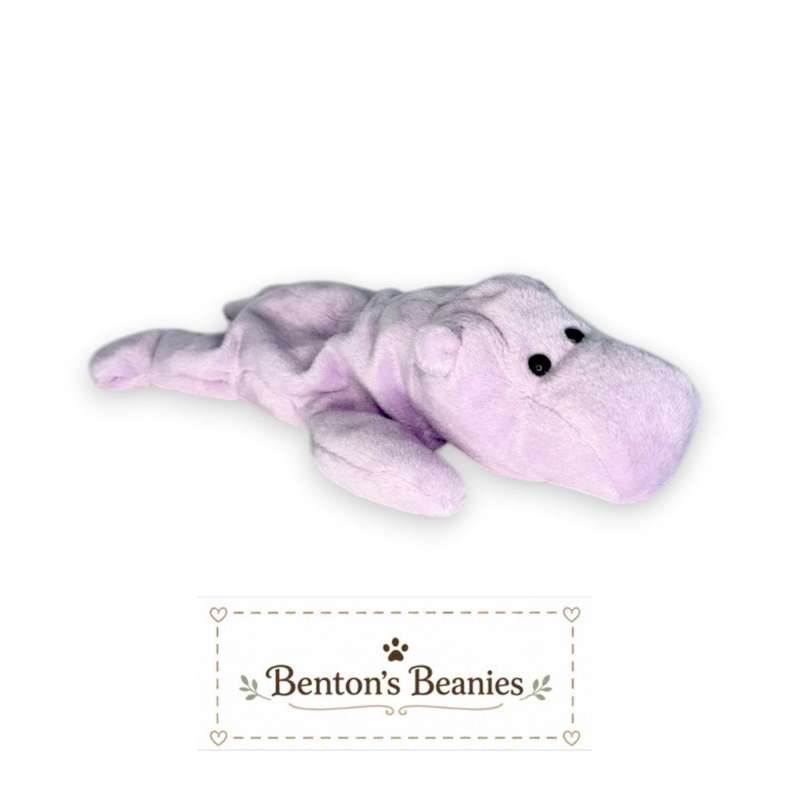 Happy the Hippo Ty Beanie Baby | Lavender Lagoon Pal | Mint Heart Tag