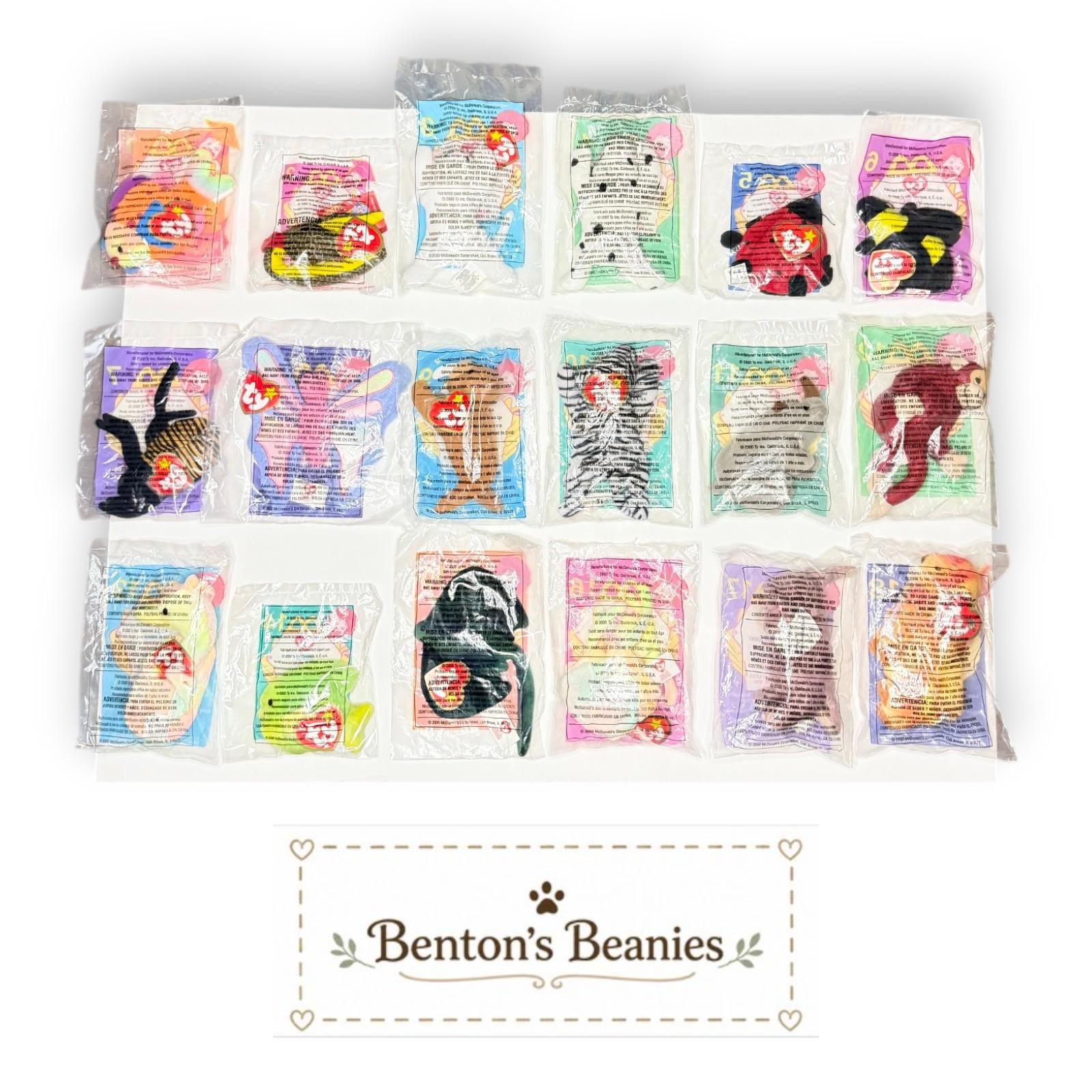 2000 McDonald's Teenie Beanie Babies | Sealed & New Condition | Sold Individually
