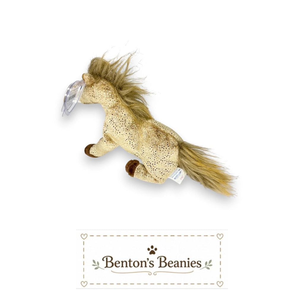 Filly the Horse Ty Beanie Baby | Golden Meadow Friend | Mint Heart Tag