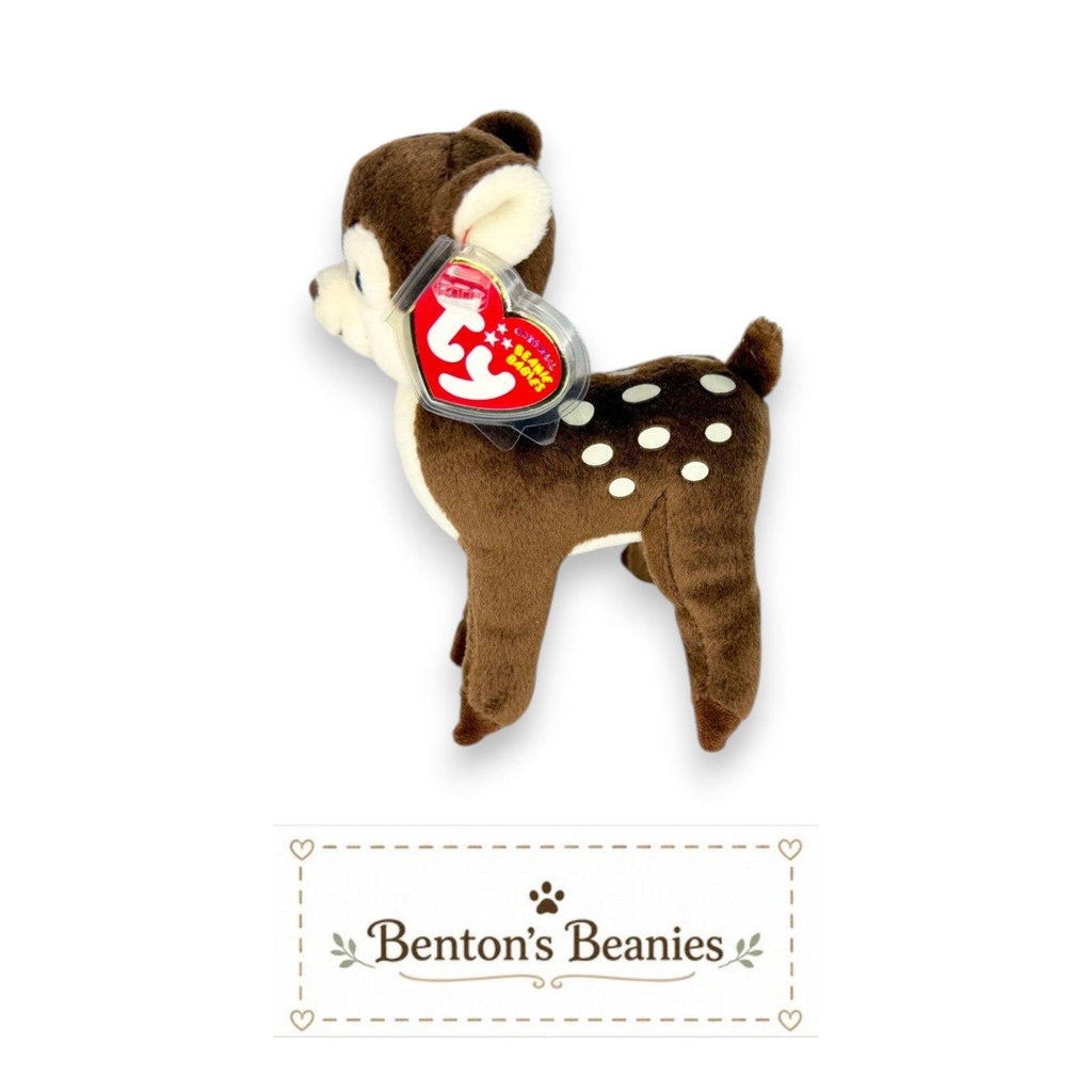 Nutmeg the Deer Ty Beanie Baby | Forest Fawn Friend | Mint Heart Tag