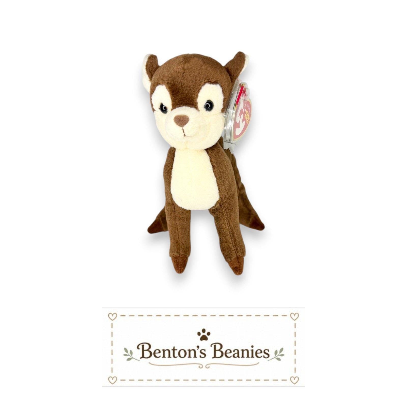 Nutmeg the Deer Ty Beanie Baby | Forest Fawn Friend | Mint Heart Tag