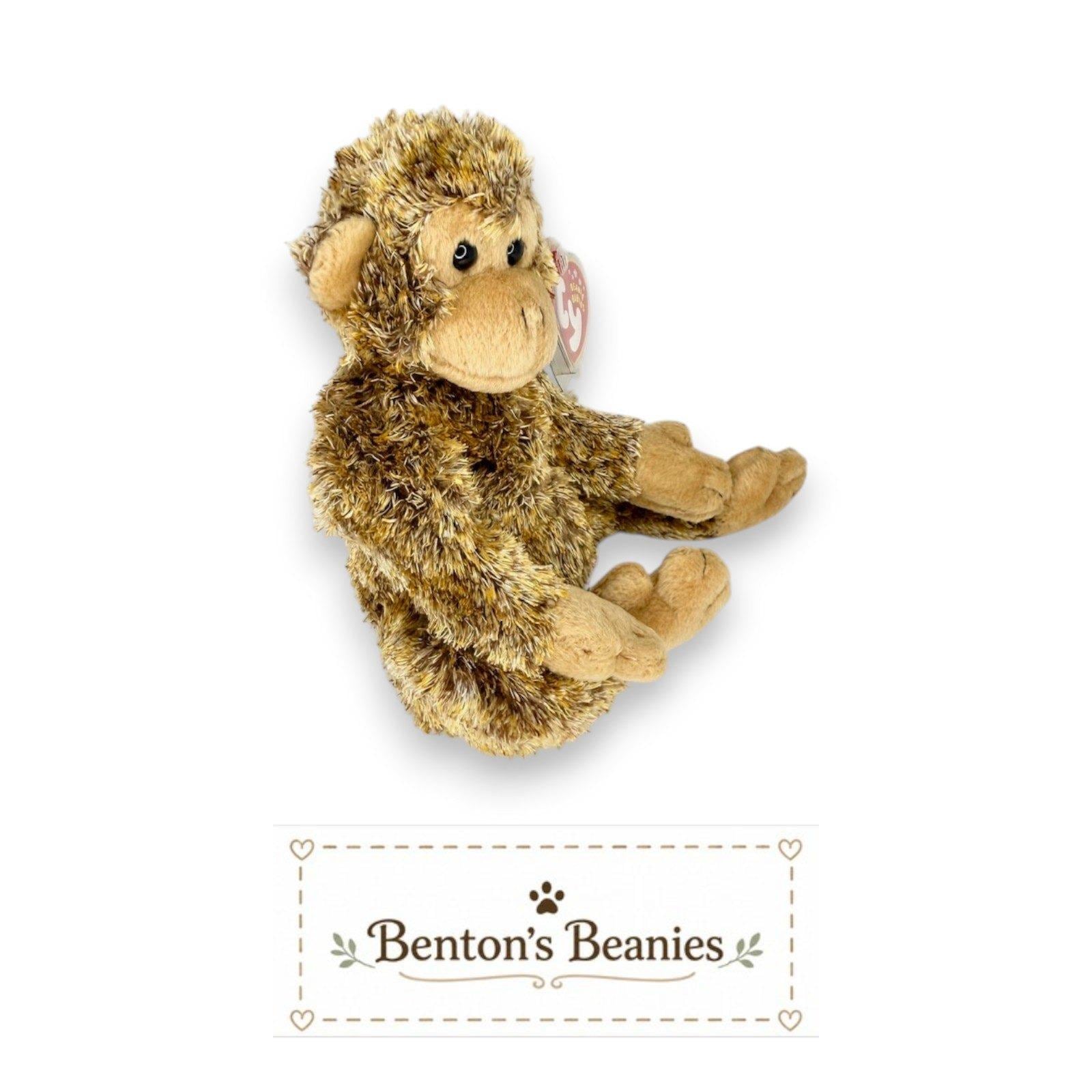 Bonsai the Chimpanzee Ty Beanie Baby | Jungle Swinger | Mint Heart Tag