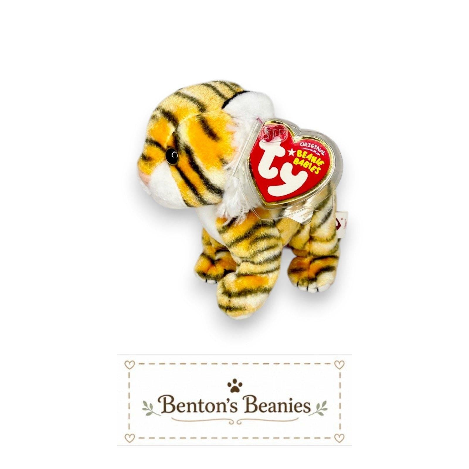 Tiggs the Tiger Ty Beanie Baby | Baby Bamboo Prowler | Mint Heart Tag