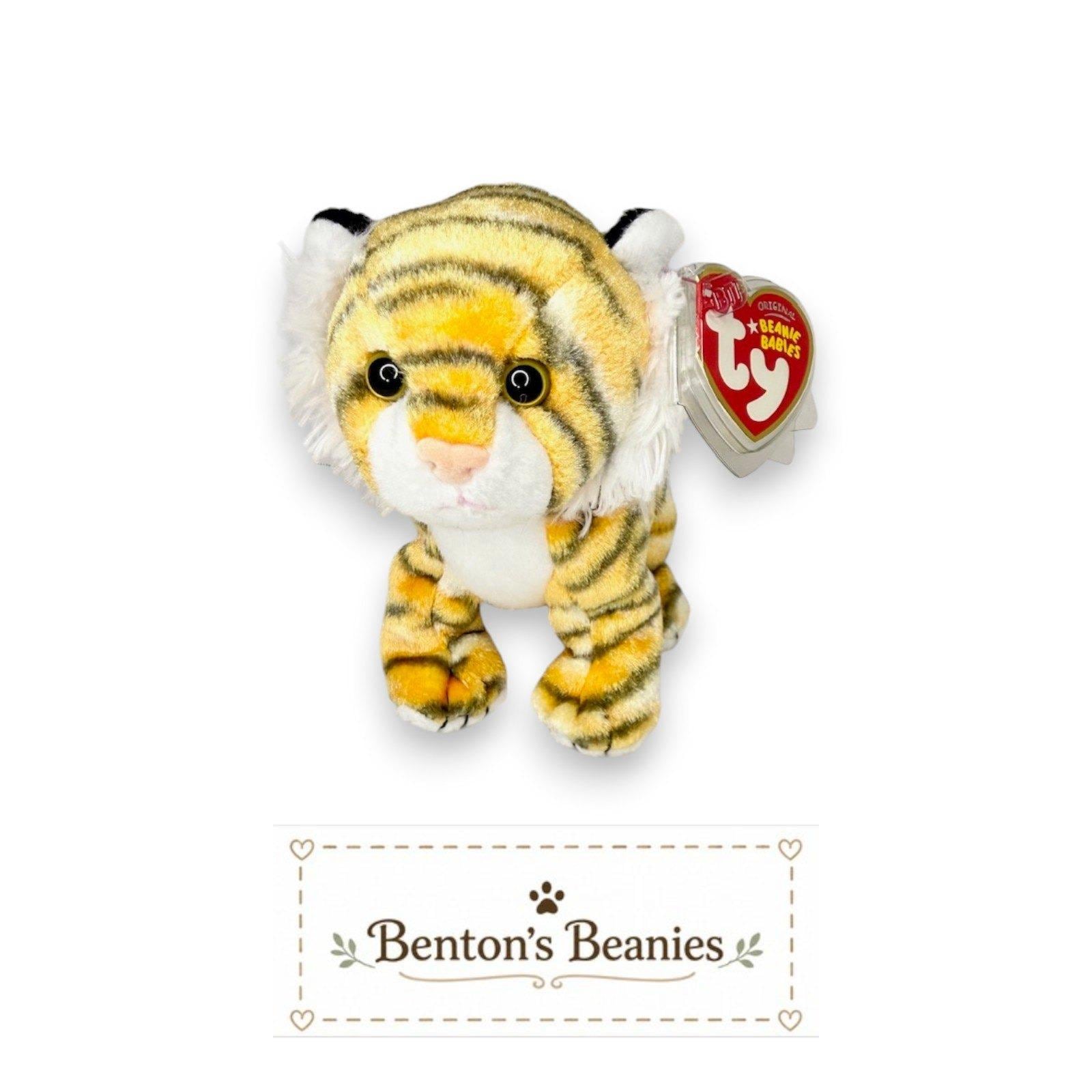 Tiggs the Tiger Ty Beanie Baby | Baby Bamboo Prowler | Mint Heart Tag
